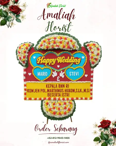 Papan Bunga Pernikahan Pudak Wetan